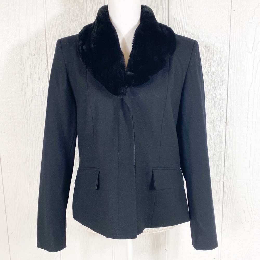 Pendleton Black Wool Blazer Coat Size 10